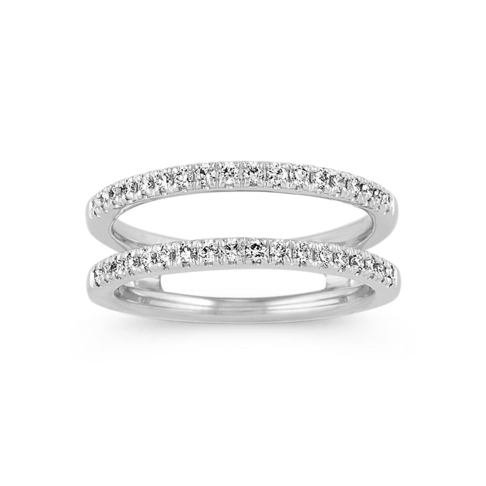 Diamond Engagement Ring Guard in 14k White Gold Shane Co.