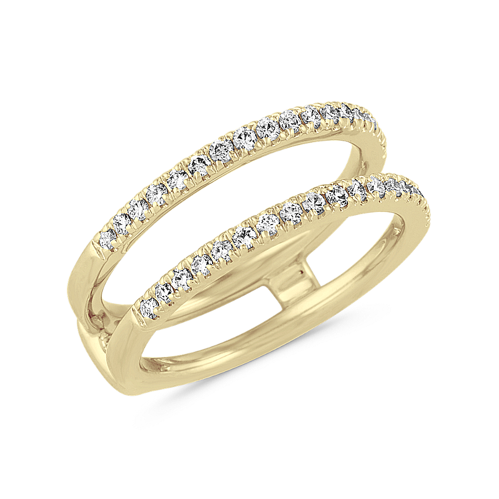 Diamond Engagement Ring Guard in 14k Yellow Gold | Shane Co.