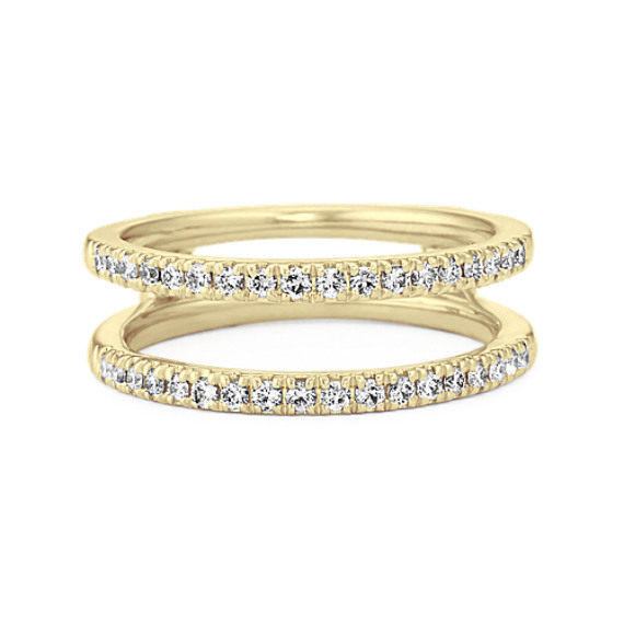 Diamond Engagement Ring Guard in 14k Yellow Gold Shane Co.