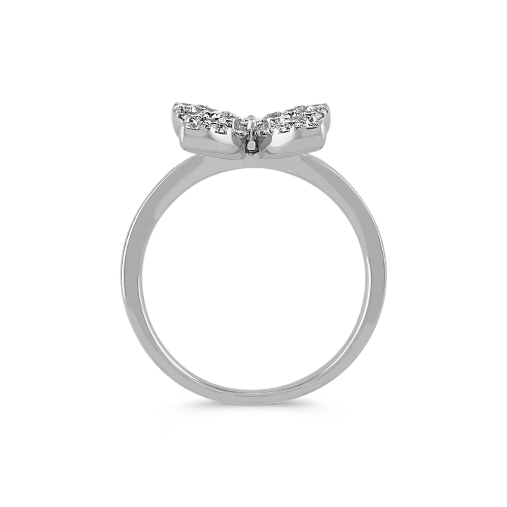 Diamond Flower Ring in 14k White Gold Shane Co.