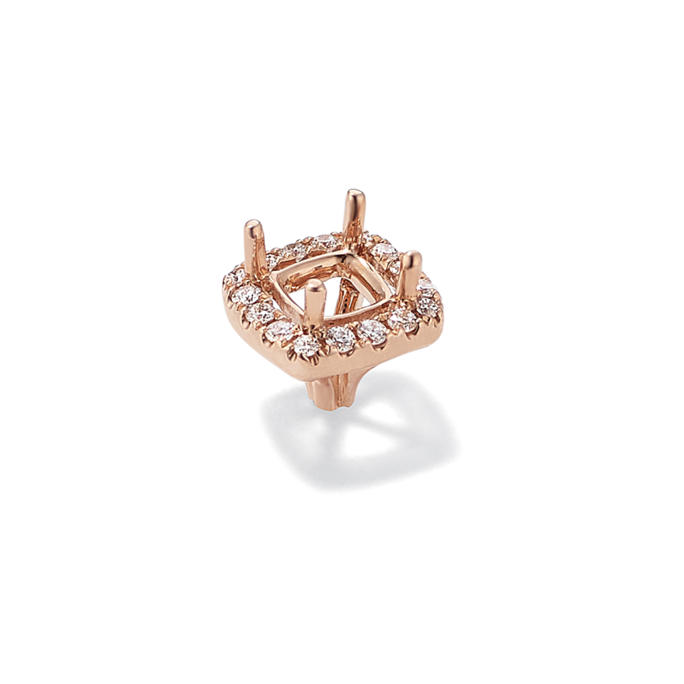 Diamond Halo Decorative Crown (Holds approx. 3.4mm Square Center Stone)