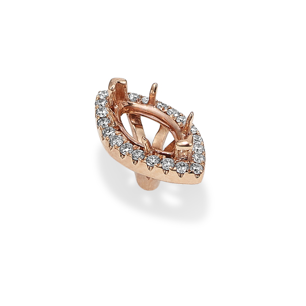 Diamond Halo Decorative Crown (Holds approx. 9x4.5mm Marquise)