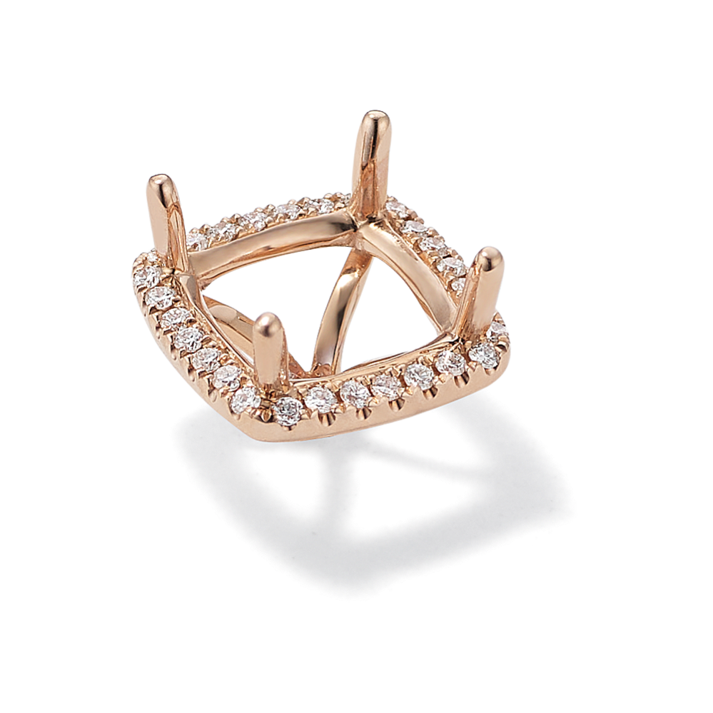 Diamond Halo Decorative Crown (Holds approx. 10mm Square Center Stone)