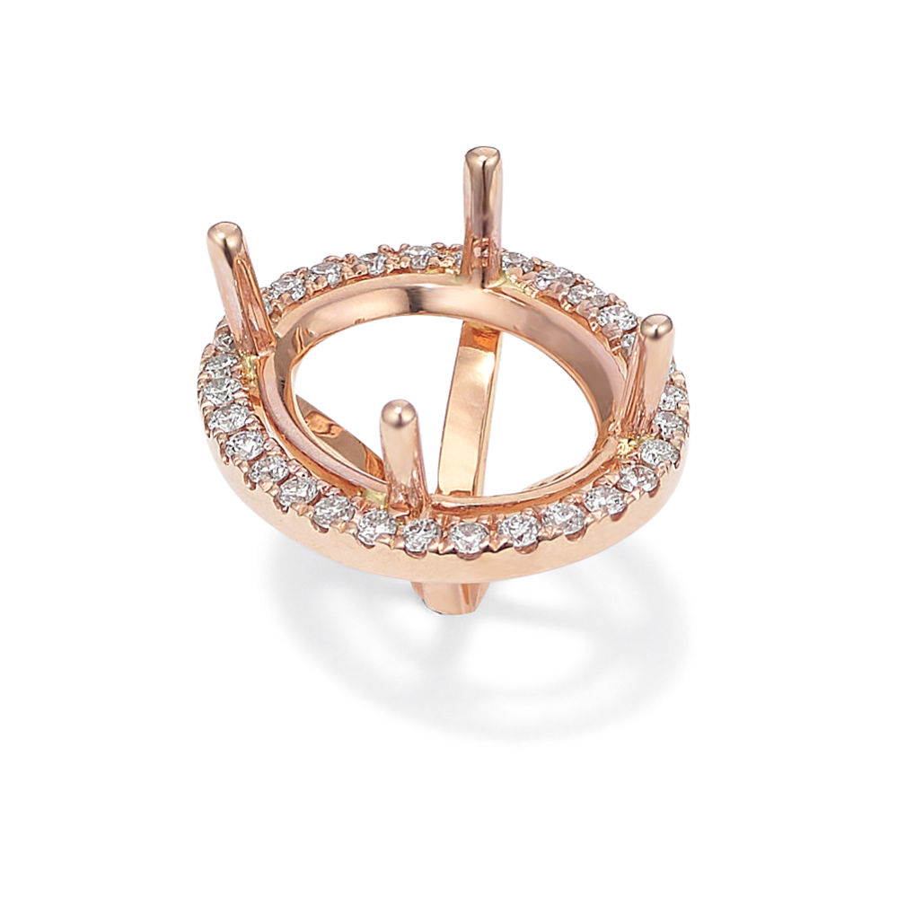 Diamond Halo Decorative Crown (Holds approx. 12x10mm Oval)