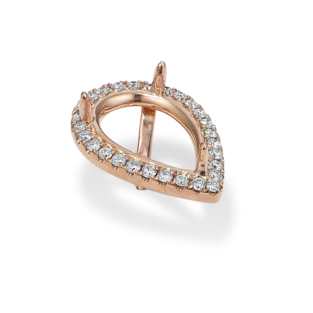 Diamond Halo Decorative Crown (Holds approx. 12x8mm Pear)