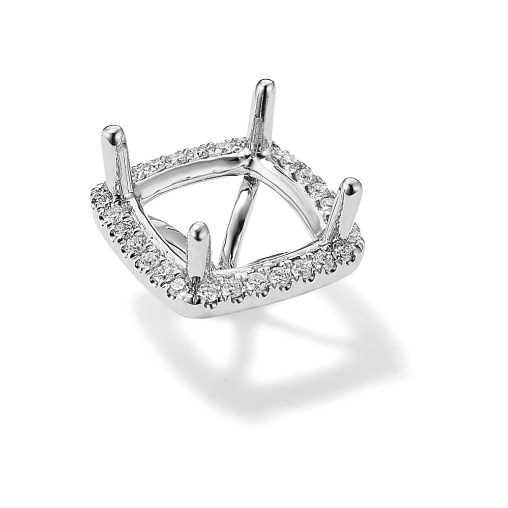 Diamond Halo Decorative Crown (Holds approx. 10mm Square Center Stone)