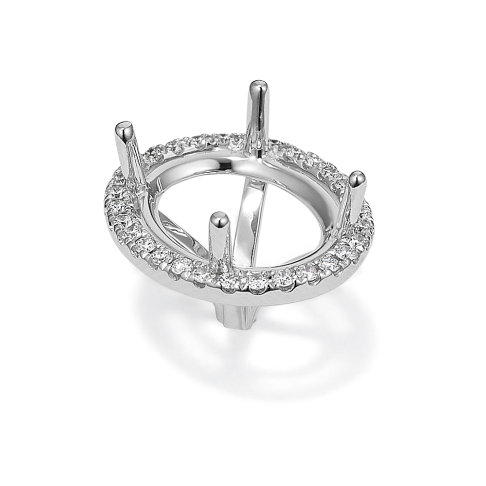 Diamond Halo Decorative Crown (Holds approx. 12x10mm Oval)