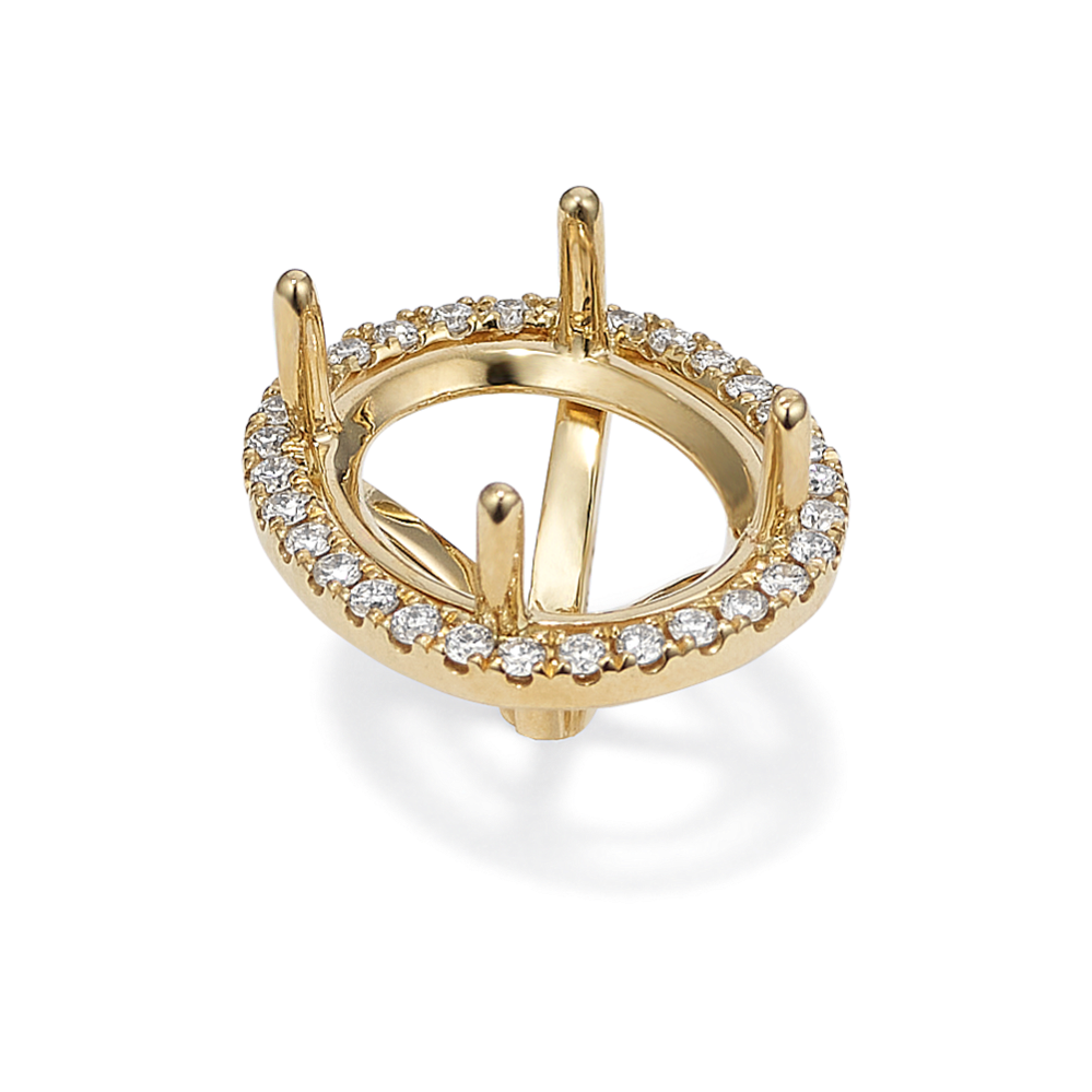 Diamond Halo Decorative Crown (Holds approx. 12x10mm Oval)