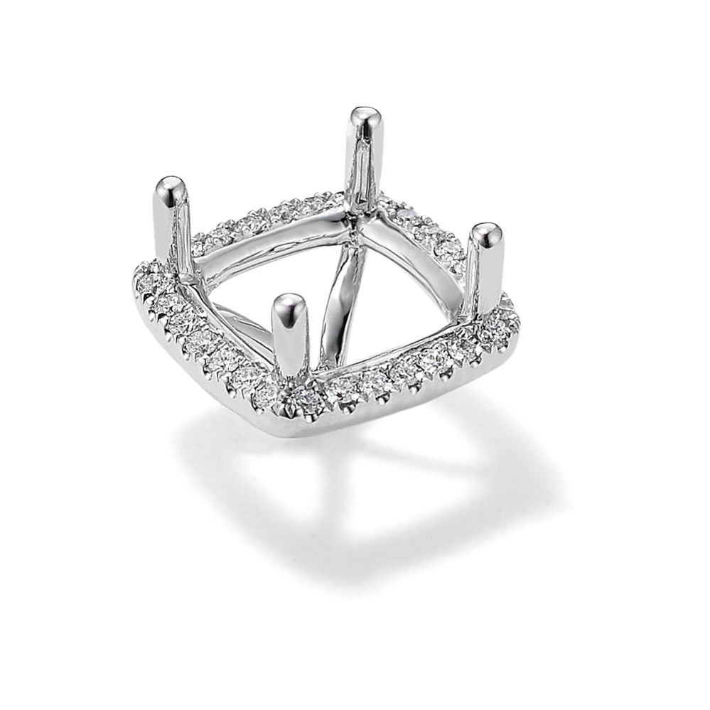 Diamond Halo Decorative Crown (Holds approx. 10mm Square Center Stone)