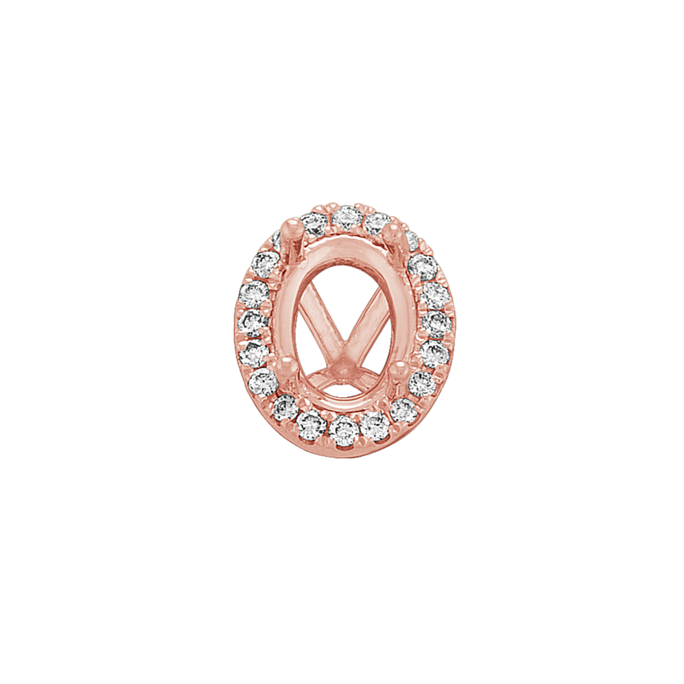 Diamond Halo Decorative Crown (Holds approx. 7.5x5.5mm Oval)