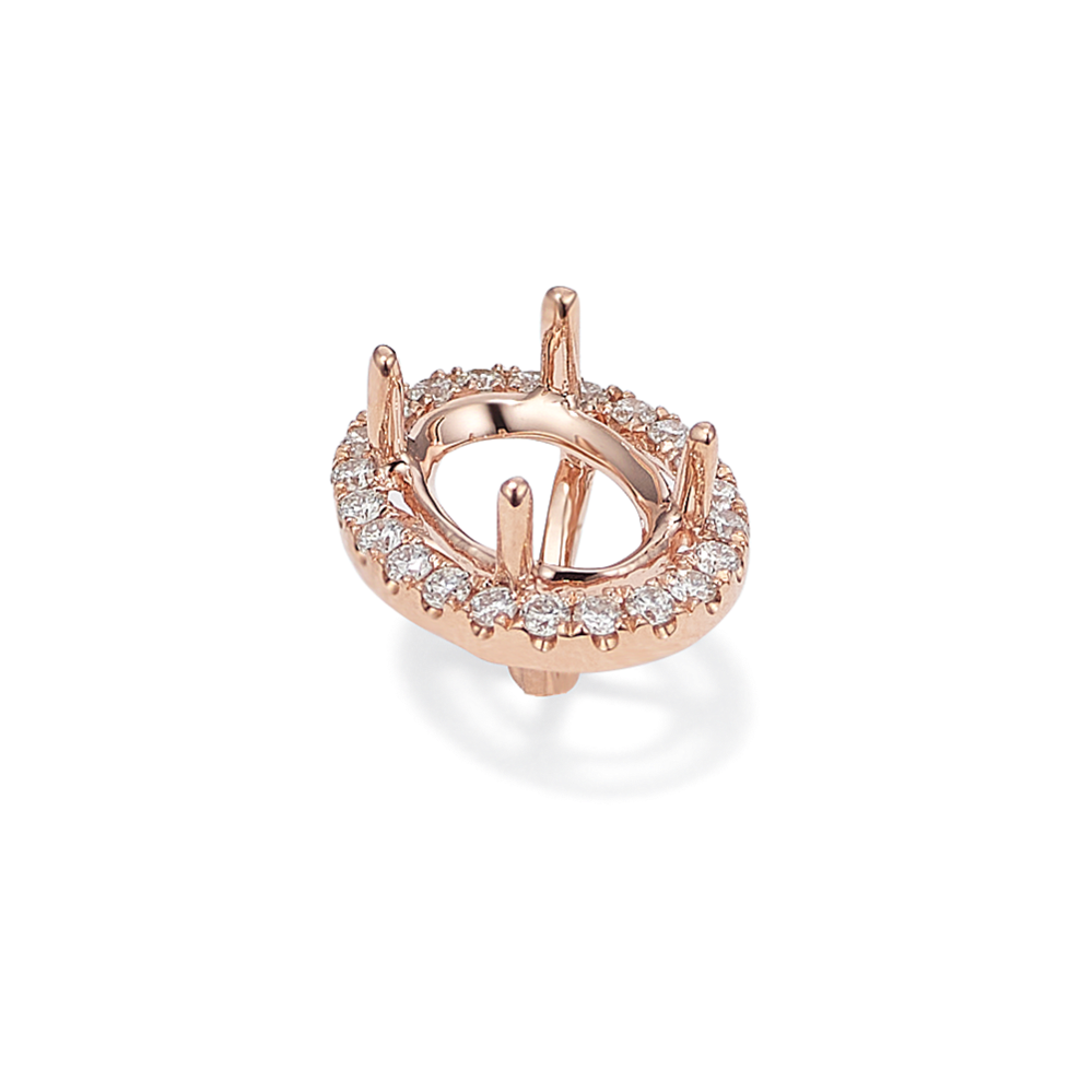 Diamond Halo Decorative Crown (Holds approx. 7.5x5.5mm Oval)