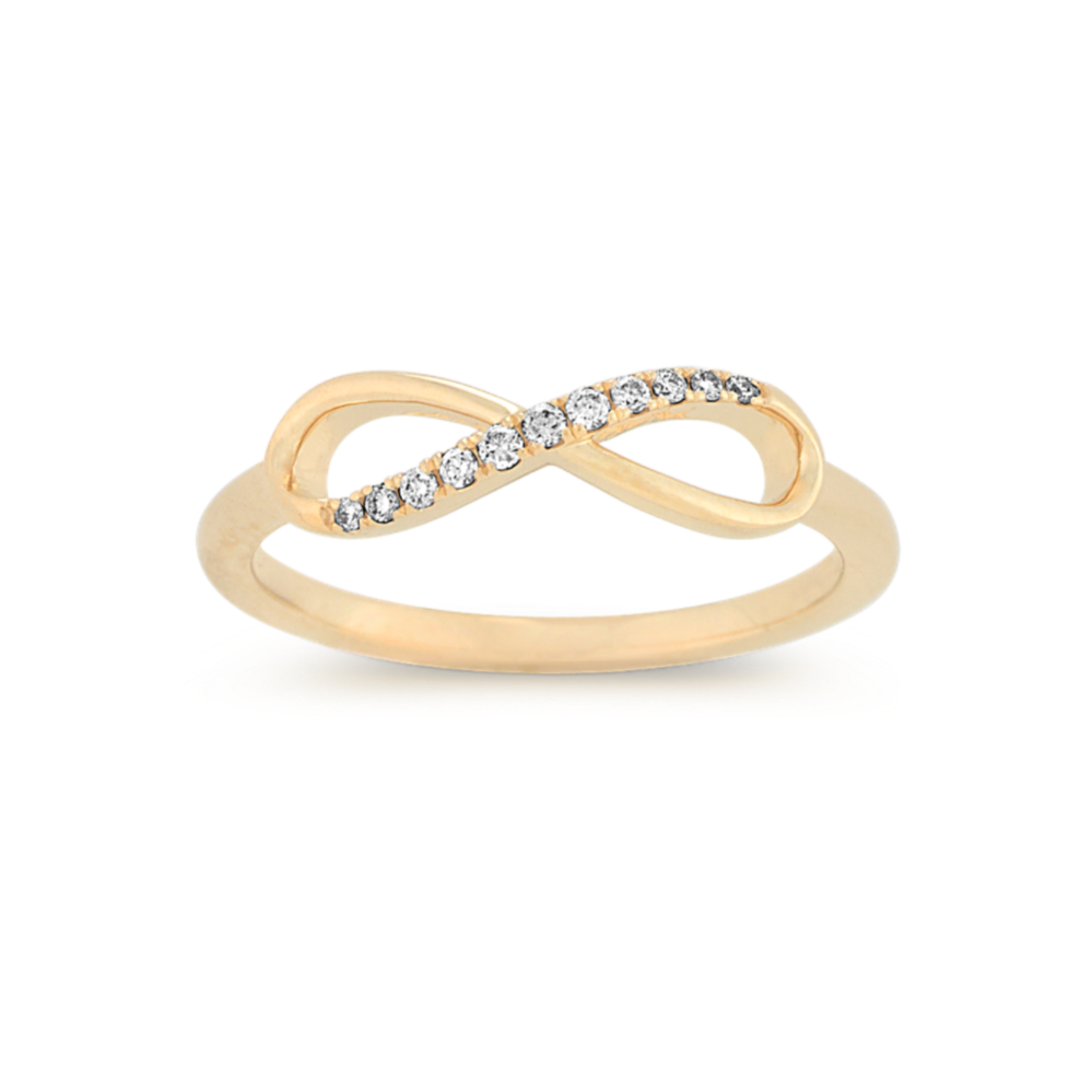 Sempre Diamond Infinity Ring in 14K Yellow Gold
