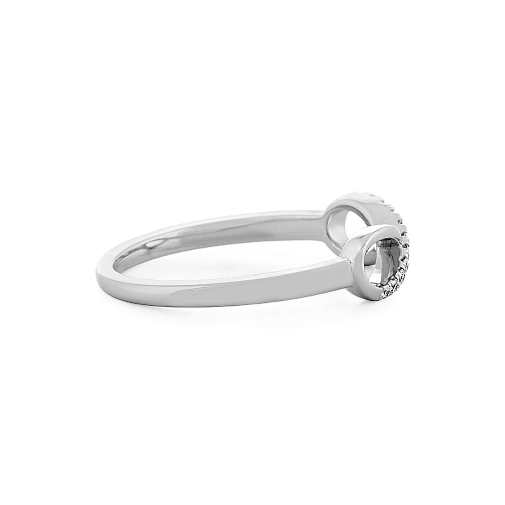 Sempre Diamond Infinity Ring in 14K White Gold | Shane Co.