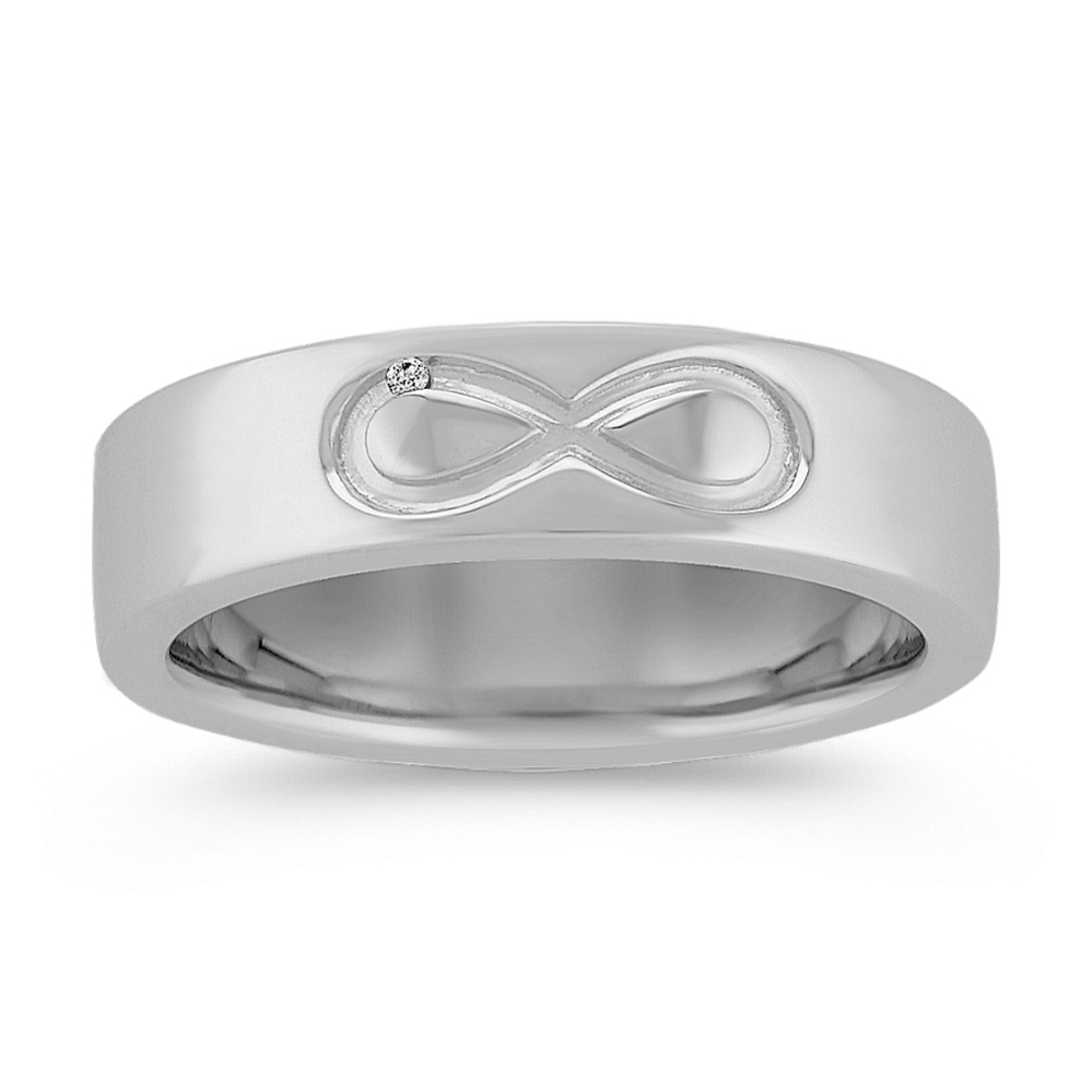 Diamond Infinity Wedding Band (6mm)