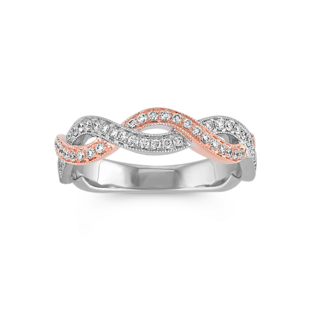 Diamond Infinity Band in Platinum & 14K Rose Gold