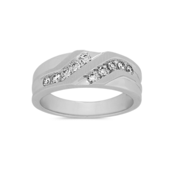 Lane 14K White Gold & Diamond Band (4mm)