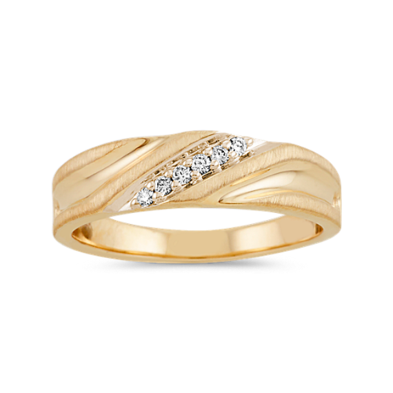 Prominence 14K Yellow Gold & Diamond Band (6mm)