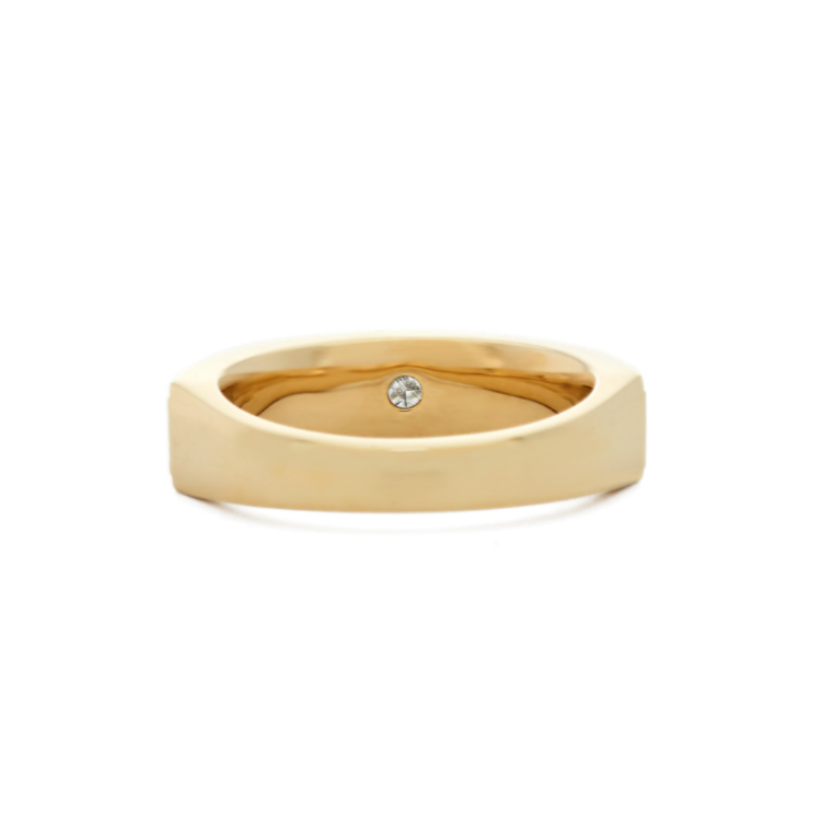 Natural Diamond Mens Band in 14k Yellow Gold (6mm)