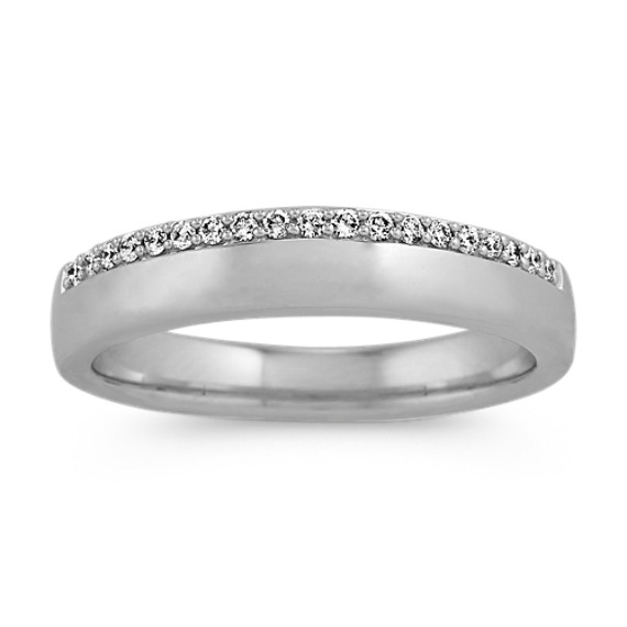 Pave Diamond Eternity Men S Wedding Band In Platinum