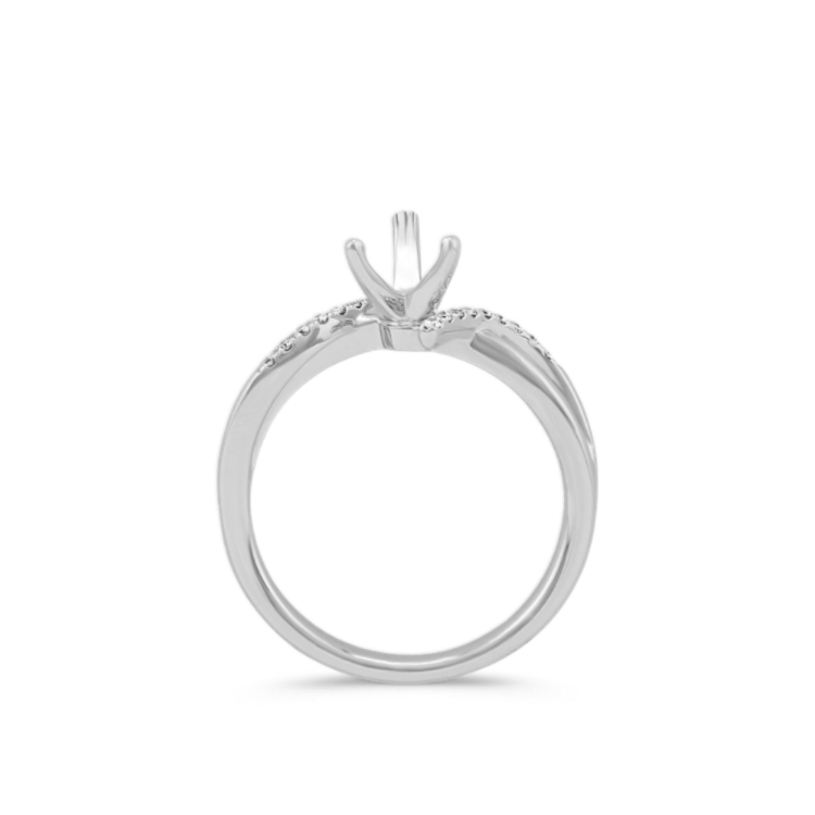 Natural Diamond Ring in 14k White Gold