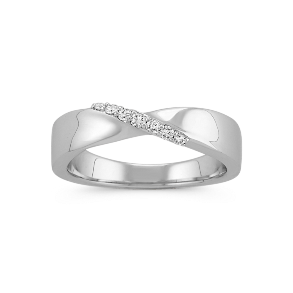 Diamond Ring in Sterling Silver