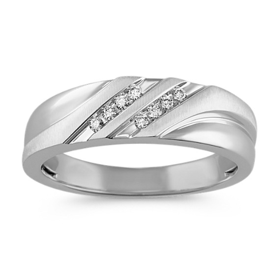 Diamond Ring with Channel Setting and Satin Finish (6.5mm)