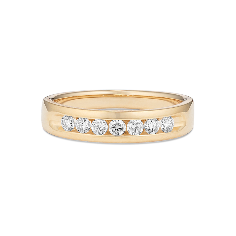 Natural Diamond Ring with Channel-Setting