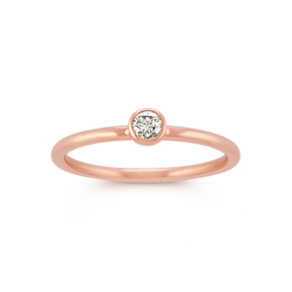 Diamond Stackable Ring in 14k Rose Gold