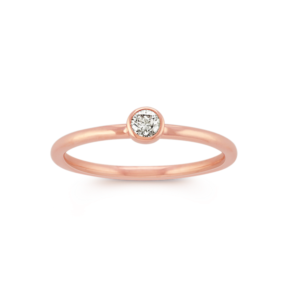 Diamond Stackable Ring in 14k Rose Gold