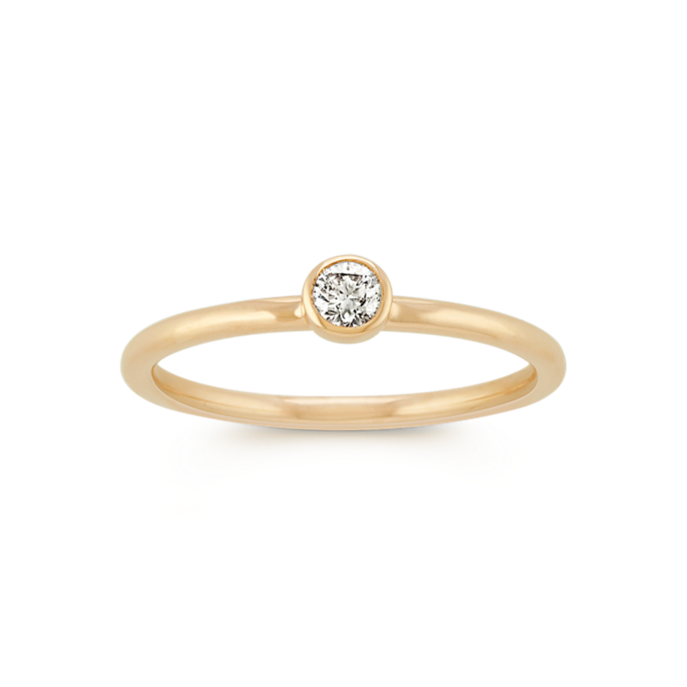 Diamond Stackable Ring in 14k Yellow Gold