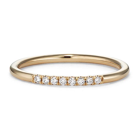 Diamond Stackable Ring in 14k Yellow Gold