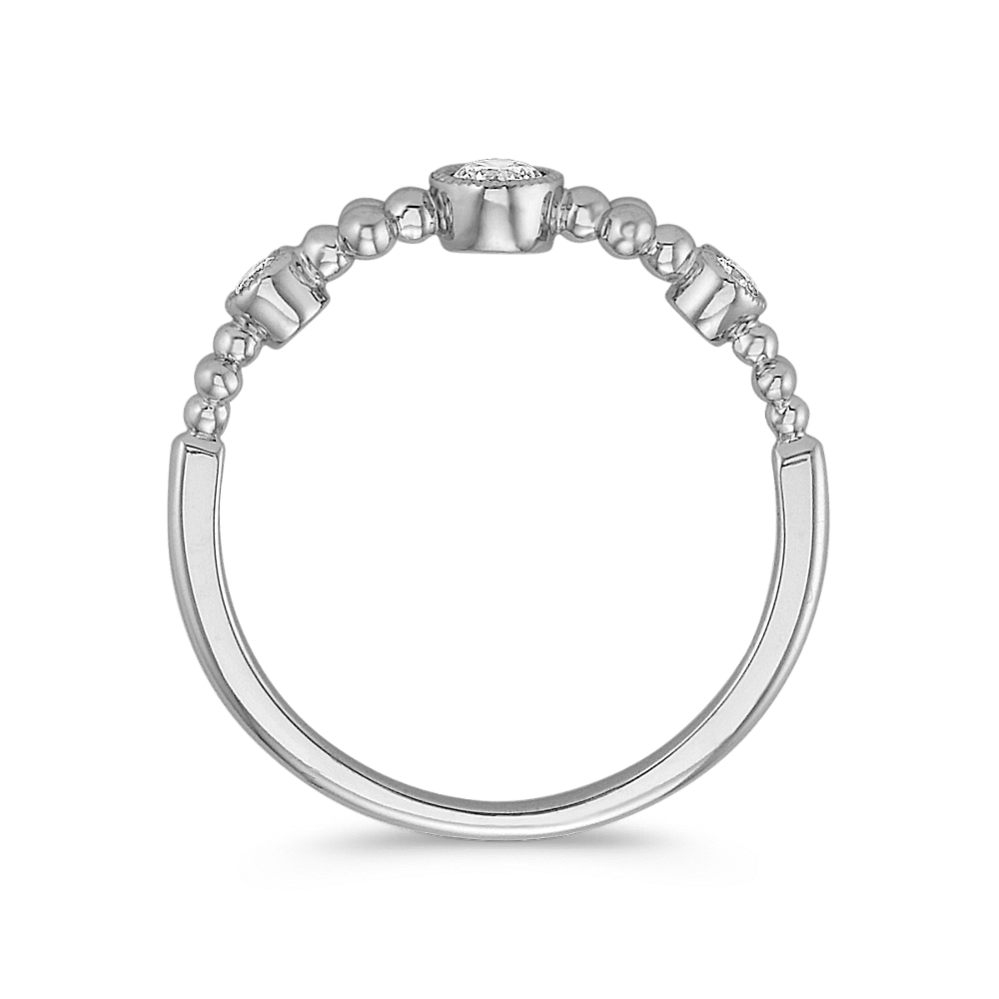 Diamond Stackable Ring with Bezel Setting | Shane Co.