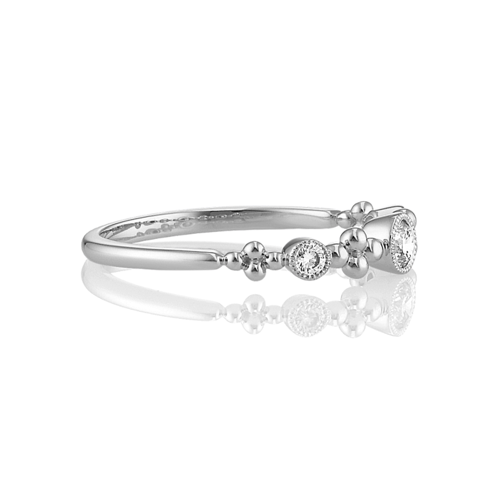 Diamond Stackable Ring with Bezel Setting | Shane Co.