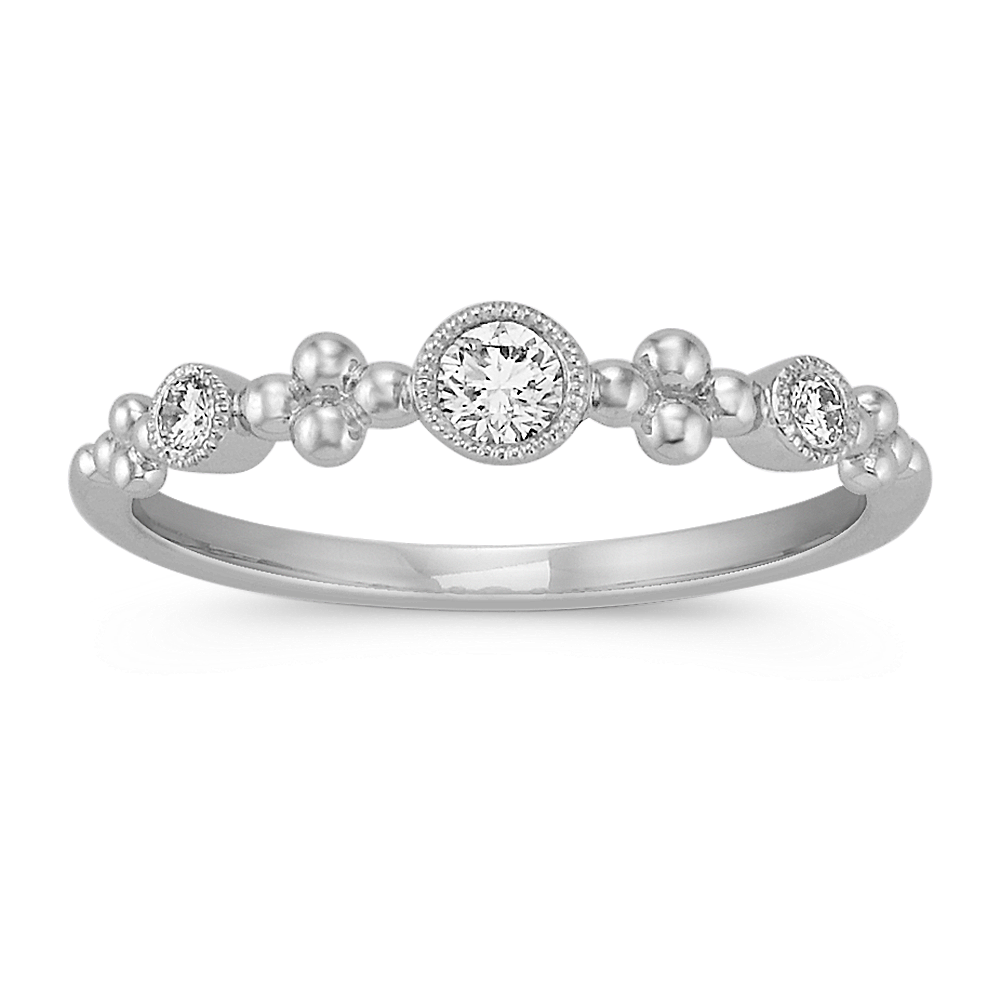 Diamond Stackable Ring with Bezel Setting | Shane Co.