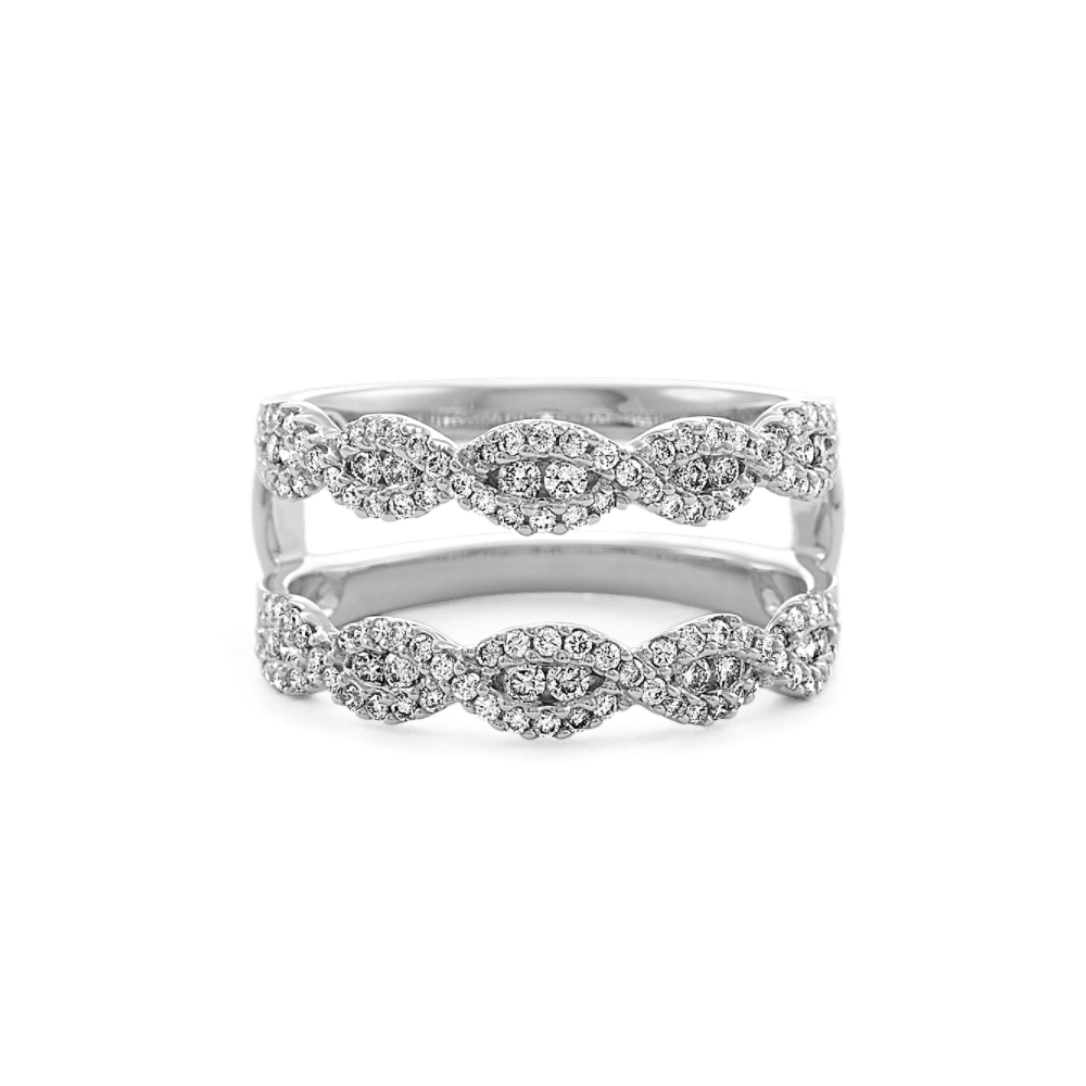 Diamond Swirl Engagement Ring Guard Shane Co.