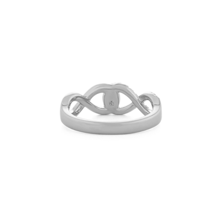 Ardath Natural Diamond Infinity Ring in Sterling Silver