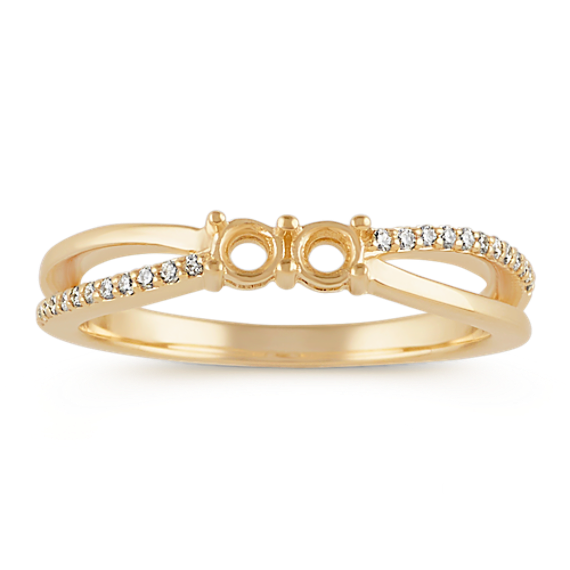 Diamond Swirl Ring in 14k Yellow Gold