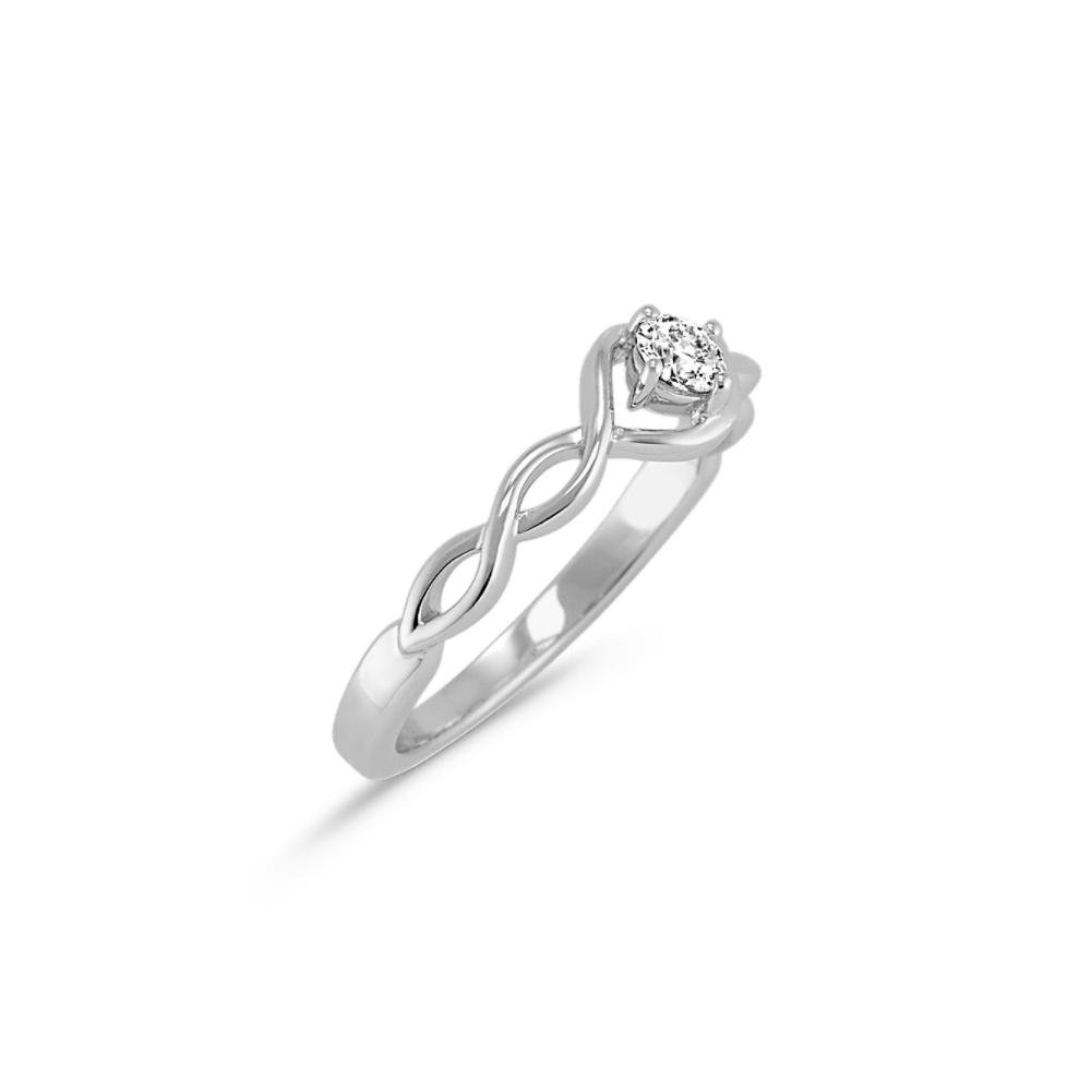 Diamond Swirl Ring in Sterling Silver Shane Co.