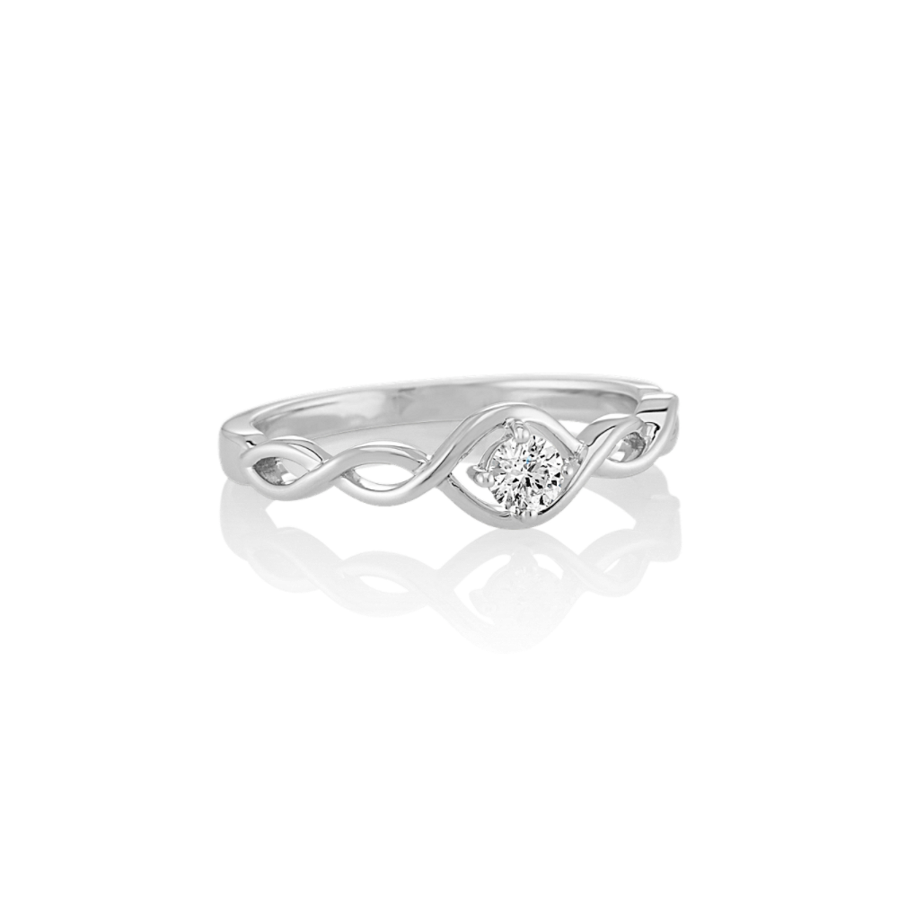 Diamond Swirl Ring in Sterling Silver Shane Co.