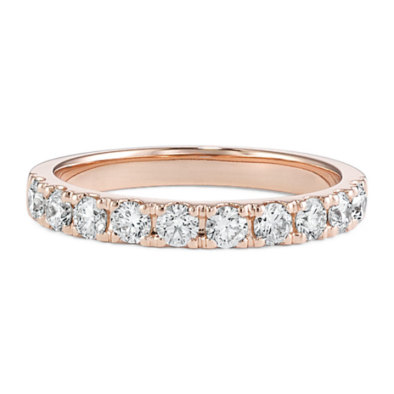 Our Beautiful Collection Of Rose Gold Wedding Bands Shane Co Image 1 575 Pavé Set Diamond Wedding
