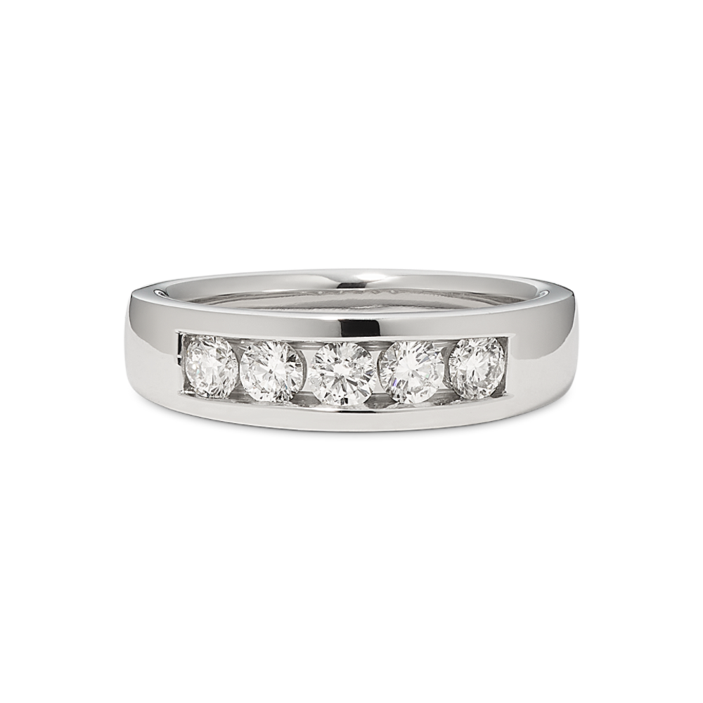 Everest Platinum & Diamond Band (6.5mm) Shane Co.