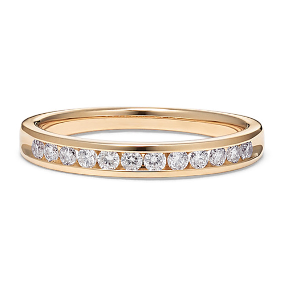 Diamond Wedding Band with Channel-Setting