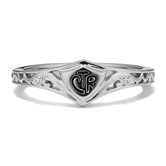 Diamond CTR Ring in Sterling Silver