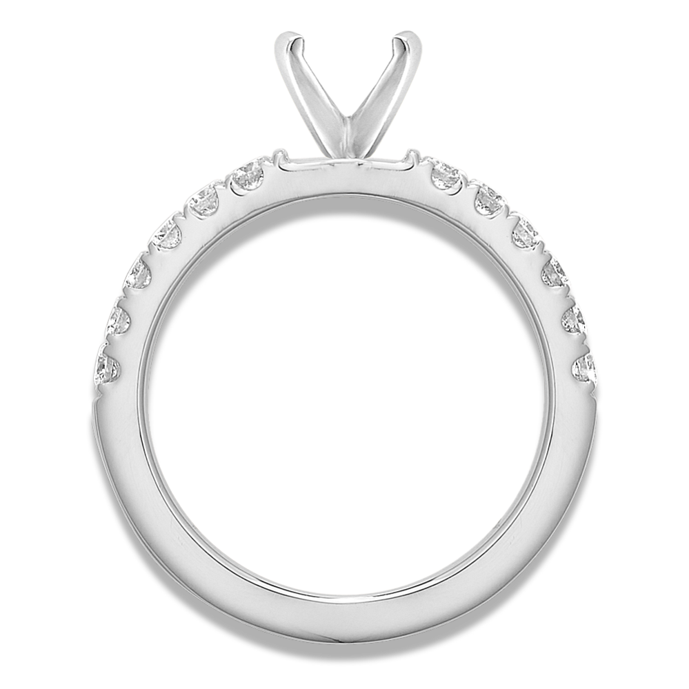 Diana Pave Engagement Ring in Platinum | Shane Co.