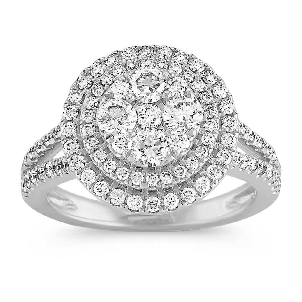 Double Halo Diamond Cluster Ring