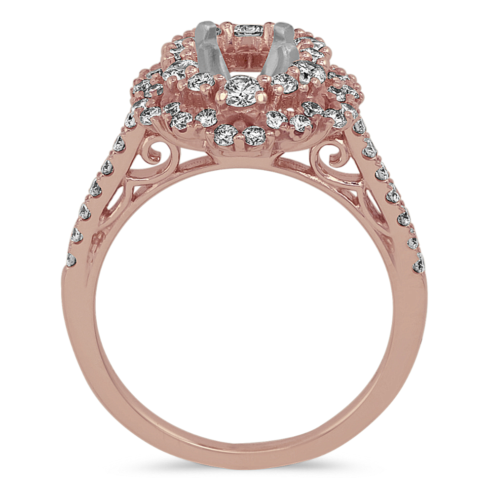Double Oval Halo Diamond Engagement Ring | Shane Co.