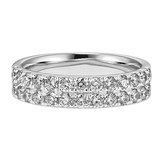 Double Row Diamond Wedding Band Shane Co