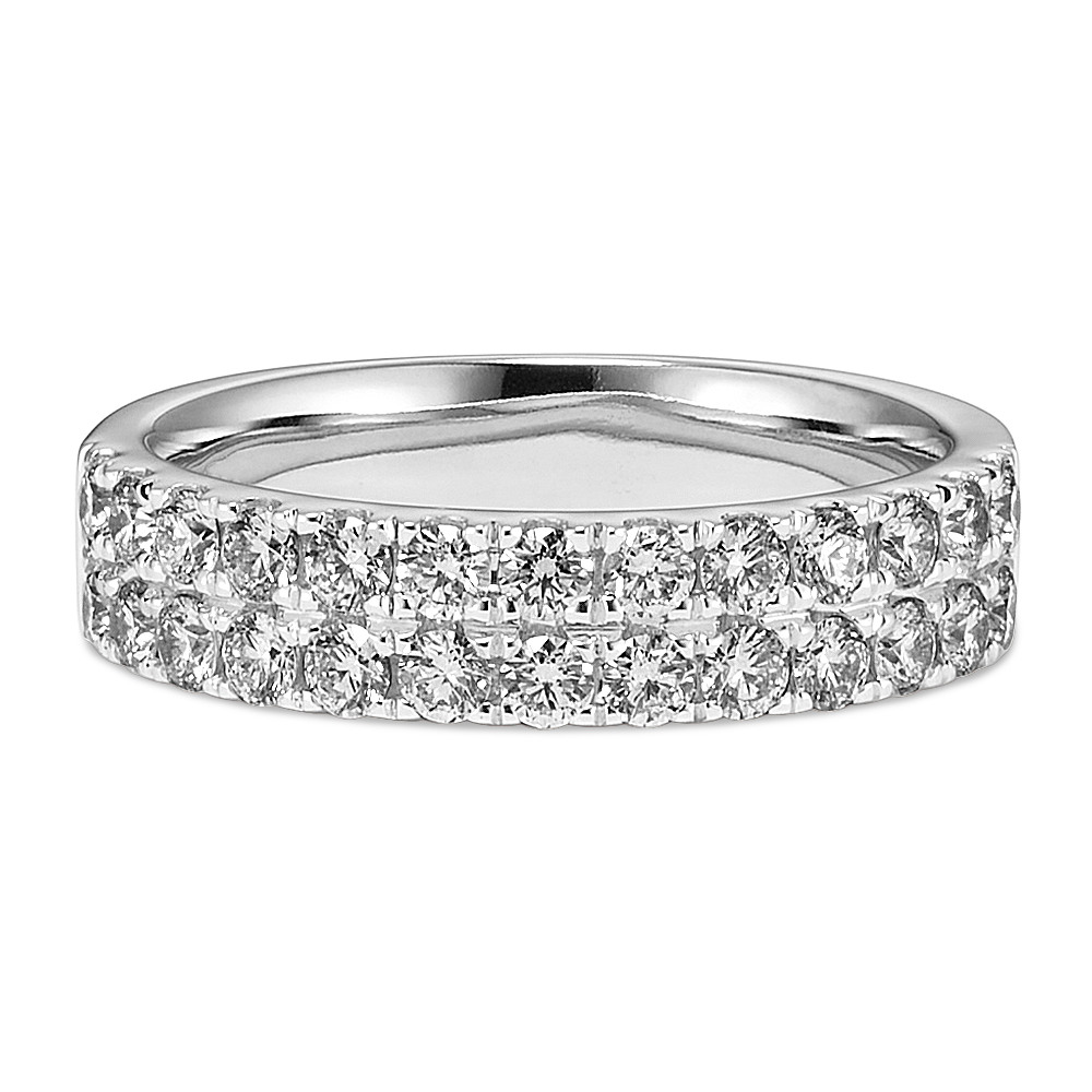 Double Row Diamond Wedding Band Shane Co