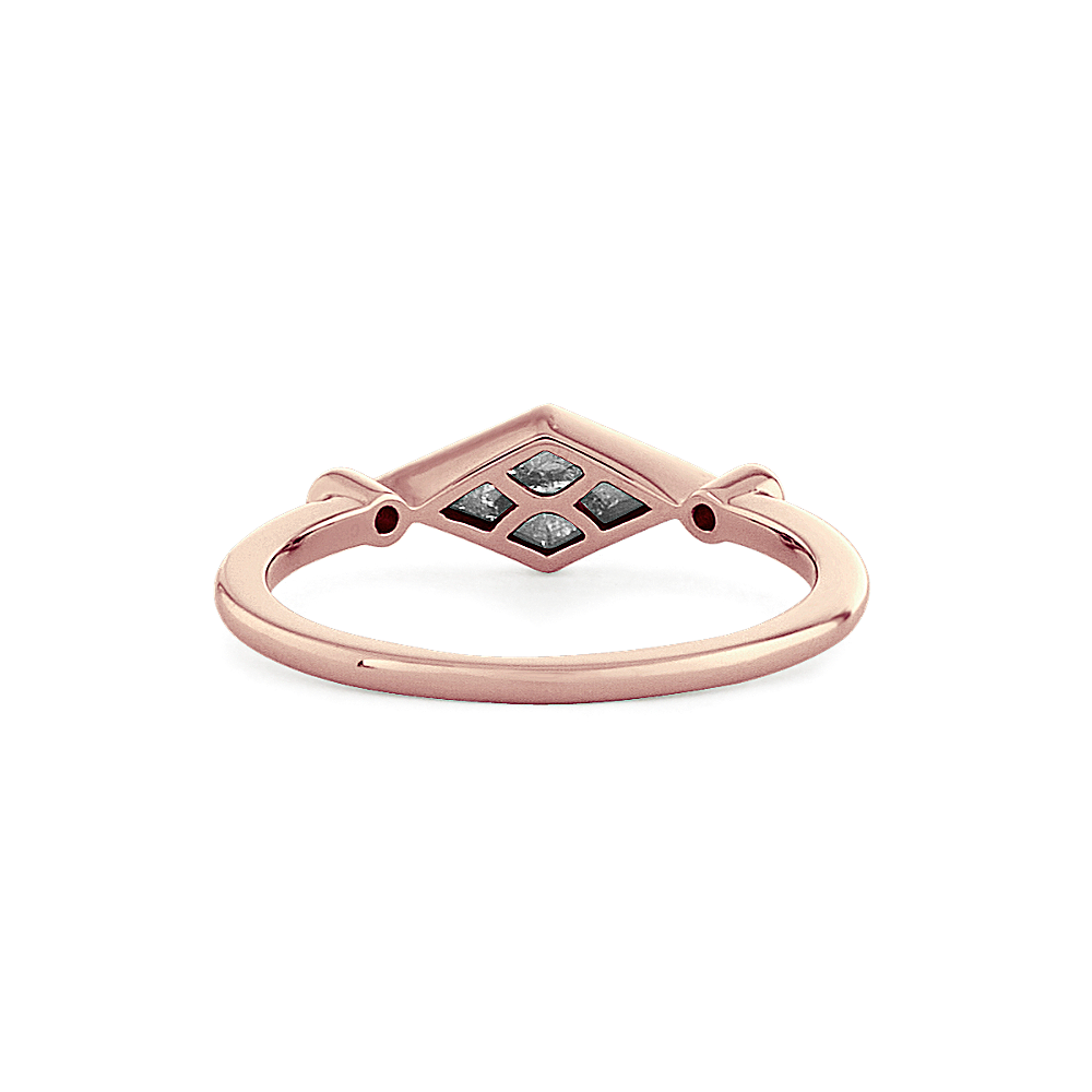 East-West Pepper Diamond Ring in 14k Rose Gold
