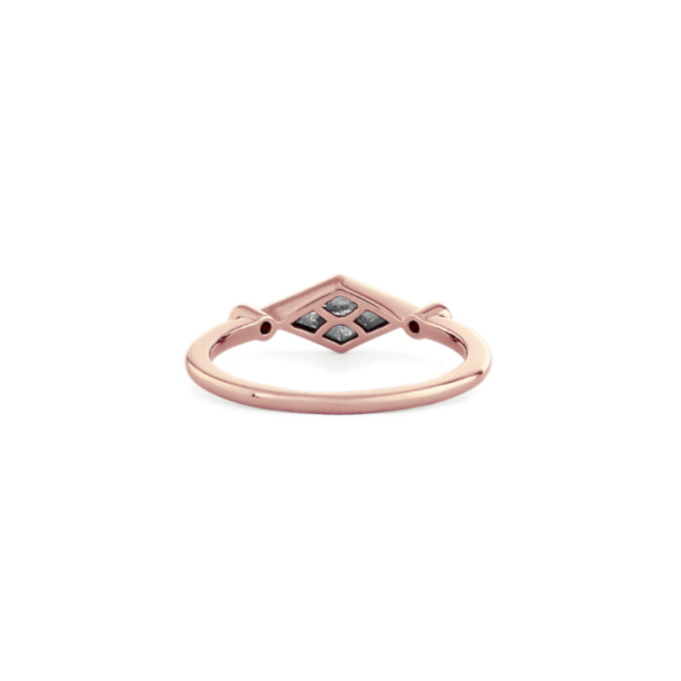 East-West Pepper Natural Diamond Ring in 14k Rose Gold